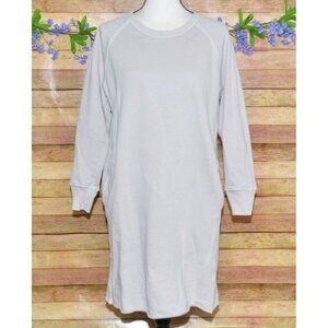 Standard James Perse Gray Sweatshirt Dress Pockets Lagenlook Size 1 Cotton